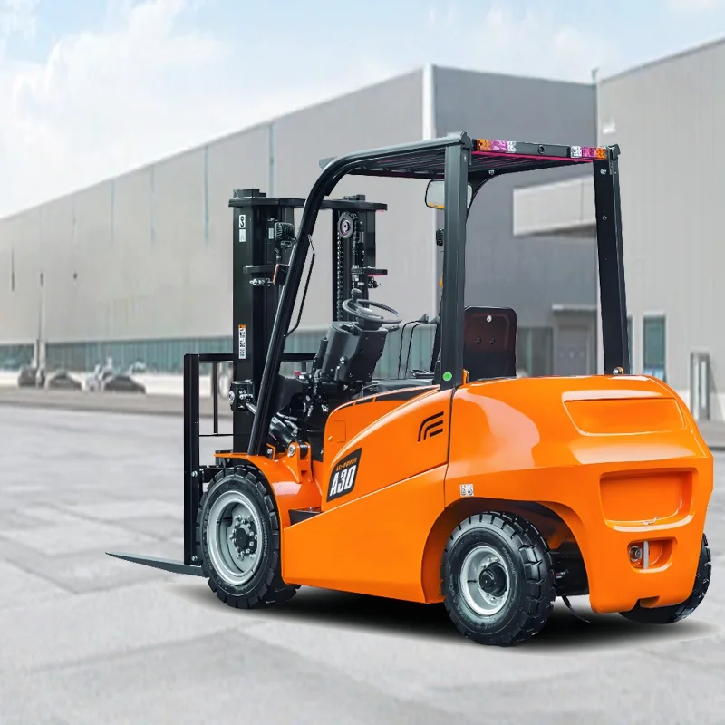 Dual Stable Front Wheel Design 2 Ton 3 Wheel Electric Forklift Secure Reliable Heavy Pallet Lifting Equipment