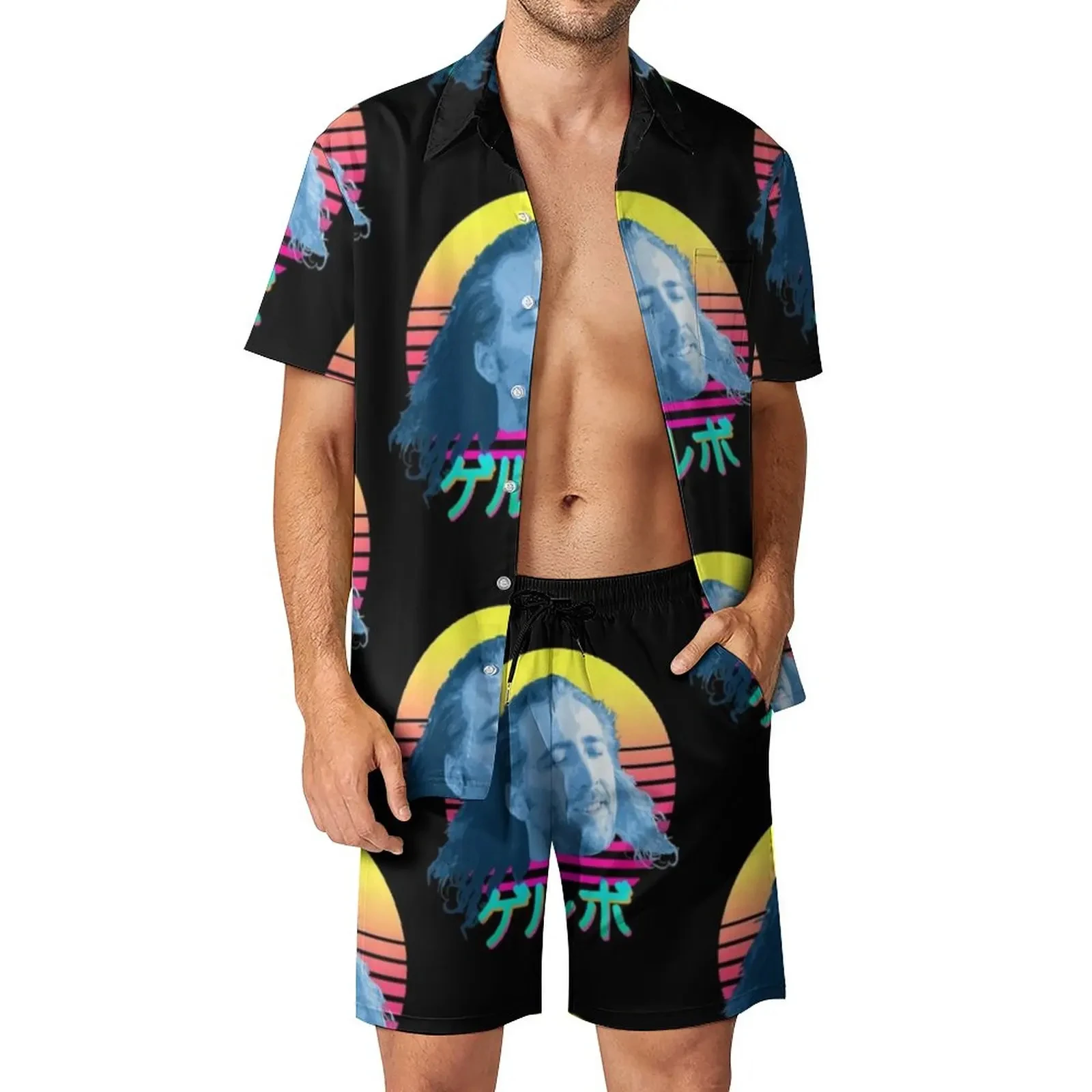 Men Shirt Sets 3d Print Funny Nicholas Short Sleeve Casual Shirt Oversized Beach Shorts Summer Streetwear Hawaiian Suits Clothes