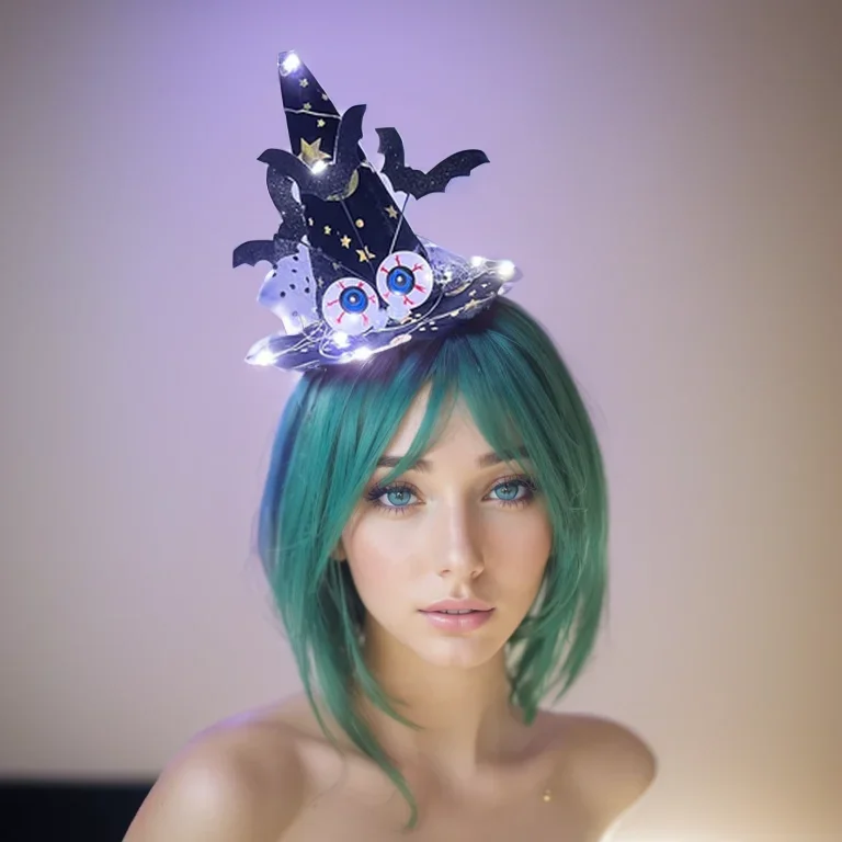 LED Witch Hat Headband Bat Eye - Women'S Fashion Hats review and price