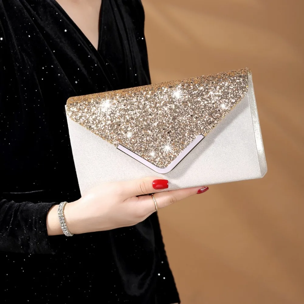 Glitter Banquet Handbags Fashion Diamond Inlaid Chain Sequins Clutches Purse Handheld Bag Dinner Bag Wedding Party