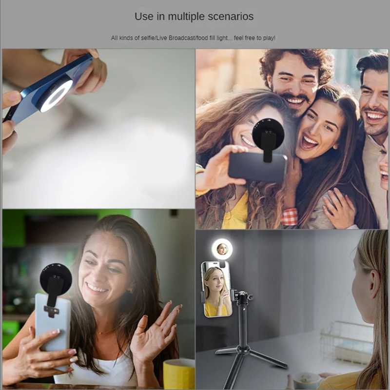 Mini Luz de relleno para teléfono móvil, transmisión en vivo, belleza, Video, fotografía, Luz suave, luz LED