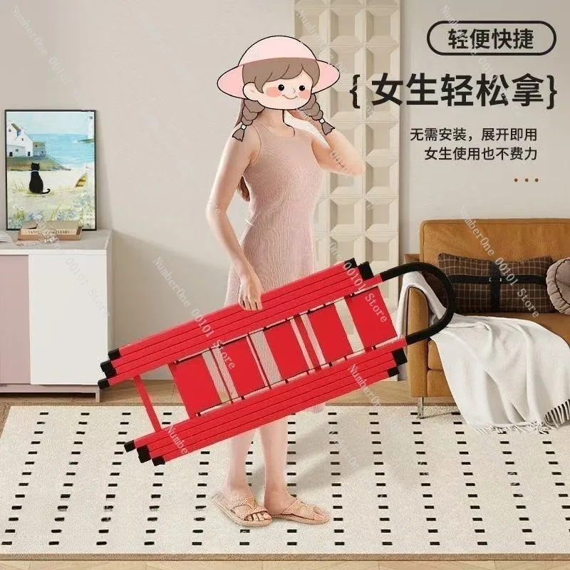 High Carbon Steel Folding Household Ladder Multifunction Indoor A Frame Step Stool Anti Slip Wide Pedal Stable Climbing Stairs
