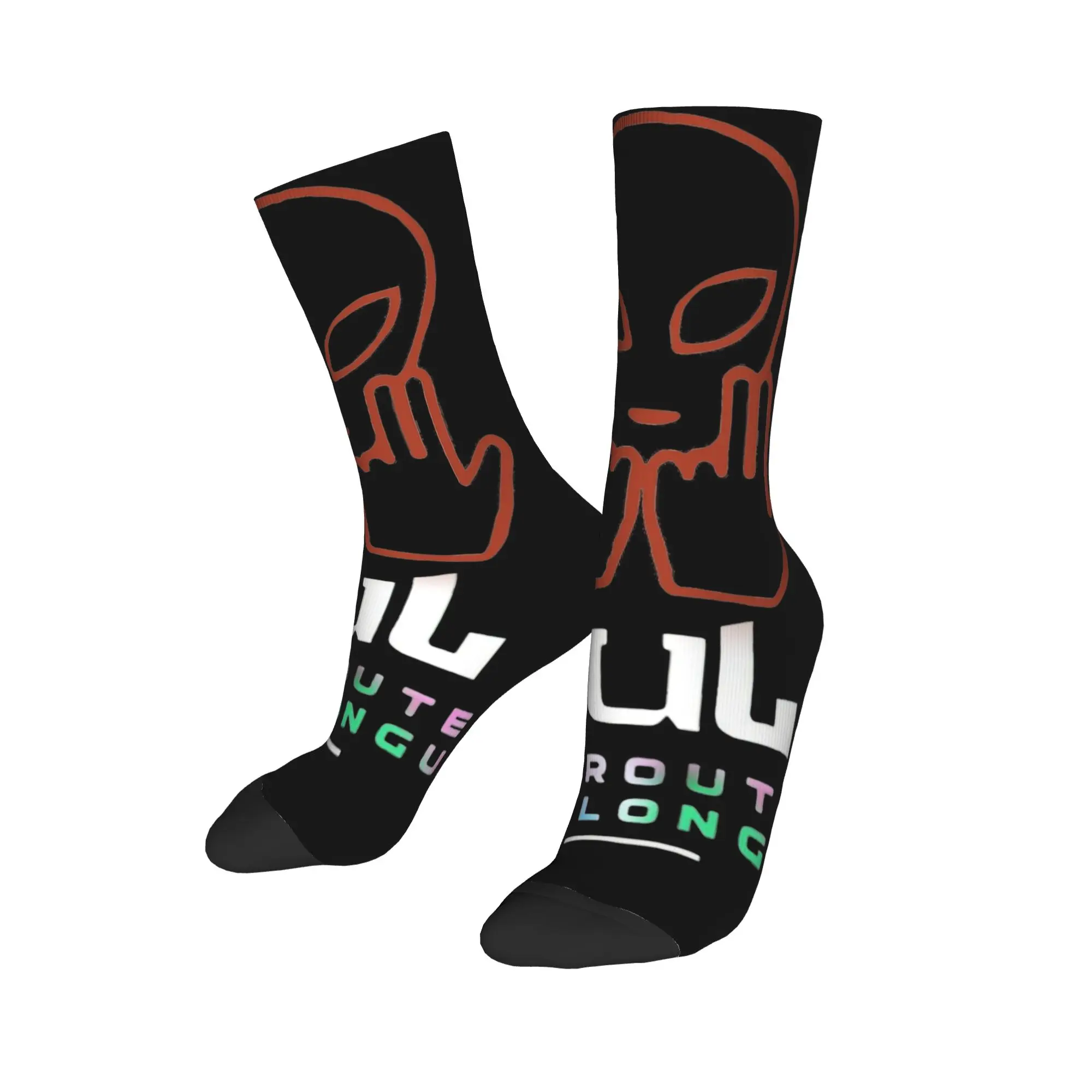 

France Rapper Love Jul Print Socks Gothic Stockings Autumn Anti Skid Women Men Socks Soft Graphic Outdoor Sports Socks