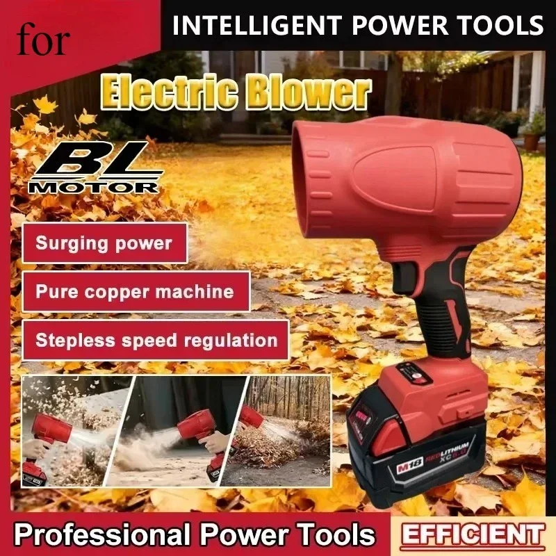 

30000RPM Brushless For Milwaukee Air Blower Cordless Turbo Fan Handheld Violent Fan Dryer 18V-20V Rechargeable Dust Blowing Tool