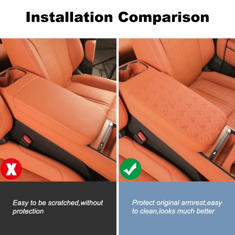 For ZEEKR 7X 2026 Center Console Leather Armrest Protective Cover Auto Styling Modified Accessories