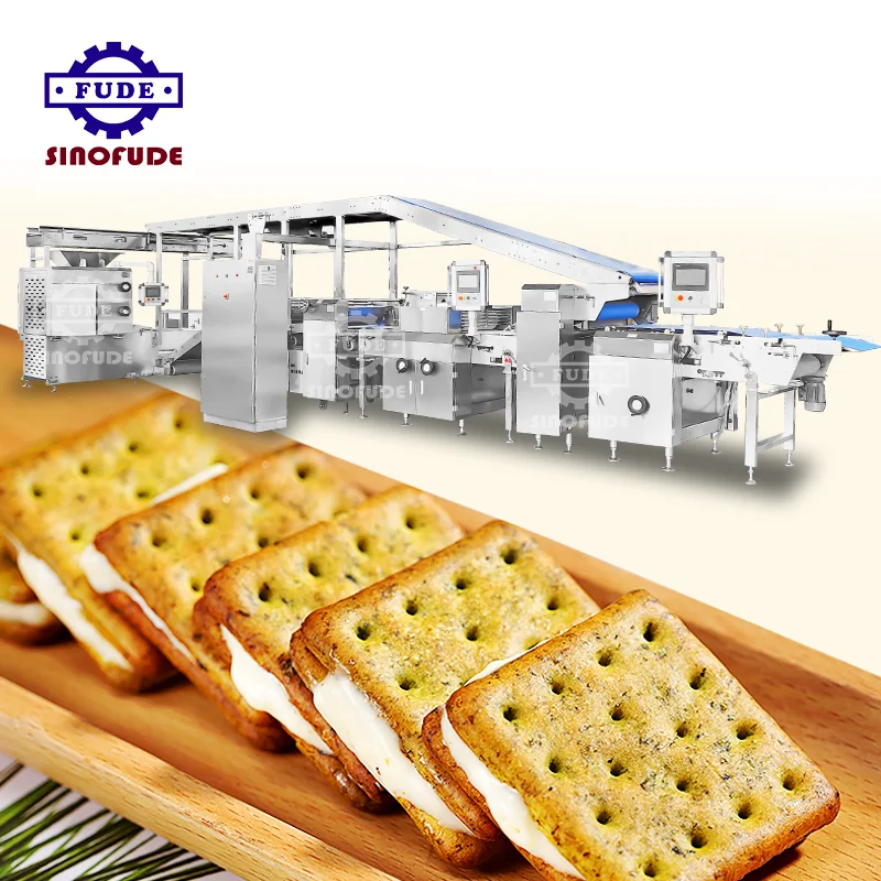 Venta directa de fábrica, máquina de galletas de alta calidad, línea de producción de galletas blandas de oblea duradera multifuncional
