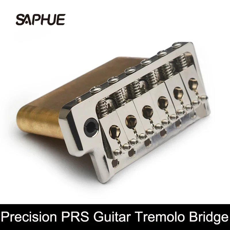 Precision CNC machined Tremolo Bridge for PRS Style Electric Guitar, 52.5mm Full Solid Brass 6-Screws Tremolo Bridge