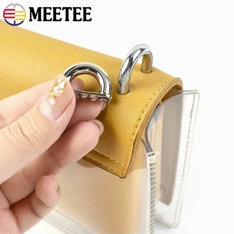 2/5/10Pcs Meetee Bags Arch Bridge Bag Strap Hook Loop D Ring Buckle Backpack Webbing Connector Belt Clasp DIY Craft Accessories