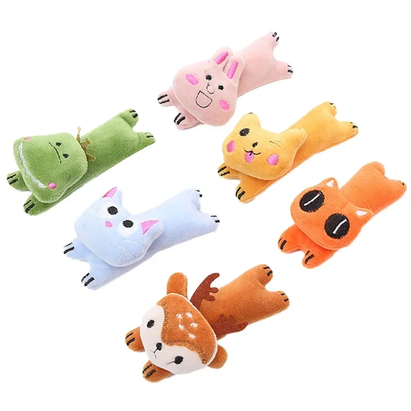 Cute Animal Shape Cat Toys Funny Interactive Plush Cat Toy Mini Teeth Grinding Catnip Toys Kitten Chewing Toy Pets Accessories