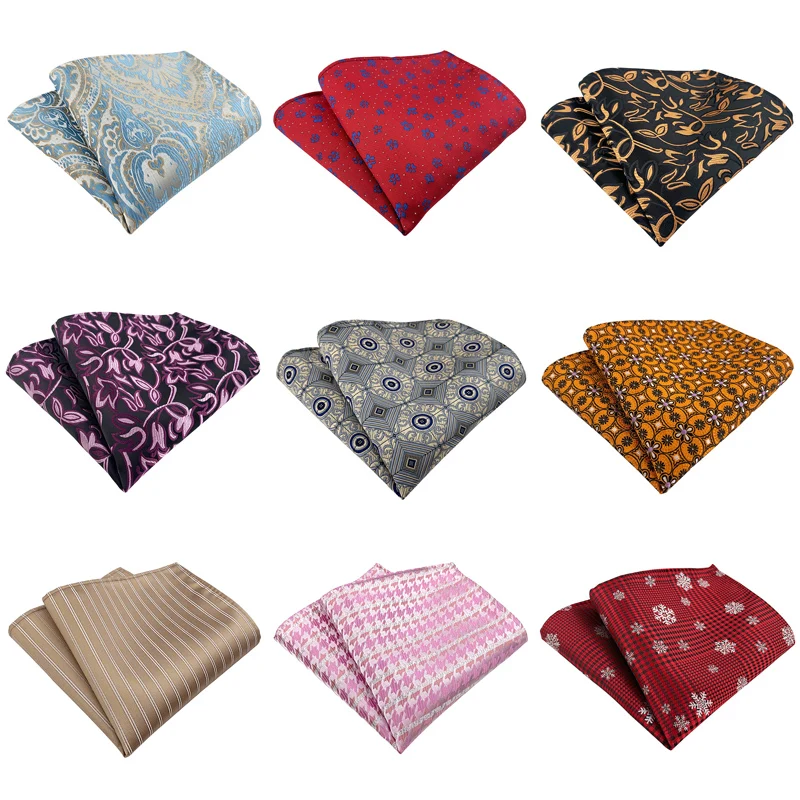 25cm masculino clássico bolso quadrado toalha floral paisley listrado lenço terno camisa acessórios festa de casamento peito toalha lenço