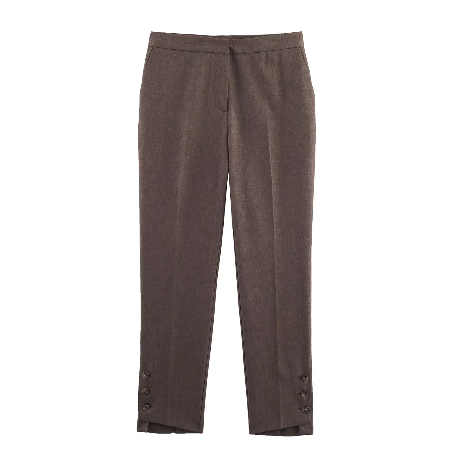 سترة نسائية غير رسمية جديدة لخريف 2025 بأزرار خلفية بسيطة وطية صدر السترة وأكمام طويلة + بنطلون وزر الساق #4