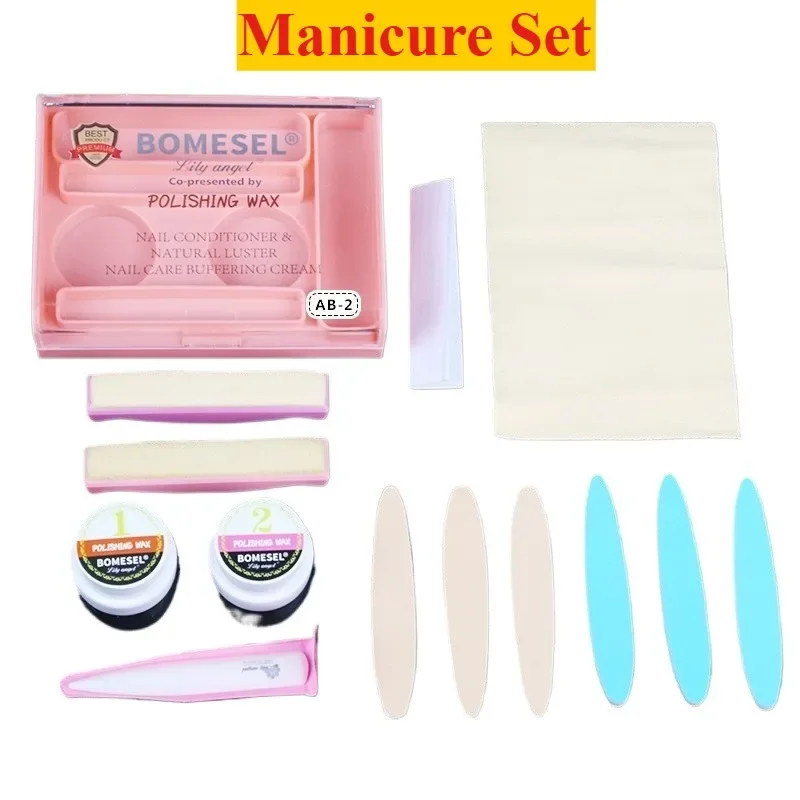 Manicure Set Nail Powder Kit Nail Strengthener Professional Versatile Nail Tools Travel Home DIY Polishing Wax For Women Girls
