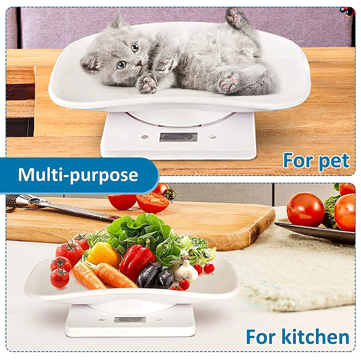 

Simple White Mini Pet Scale Tray Style Pet Electronic Scale Small Dog And Cat Weight Measurement Scale Home Supplies