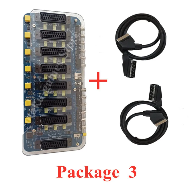 Upgrade Versie Eur Scart Schakelaar 7 Ingang 1 Uitgang Automatische/Handmatige Rgbs Video Converter Switcher Board Voor Md/sfc/PS23/Ss/Dc/Wii