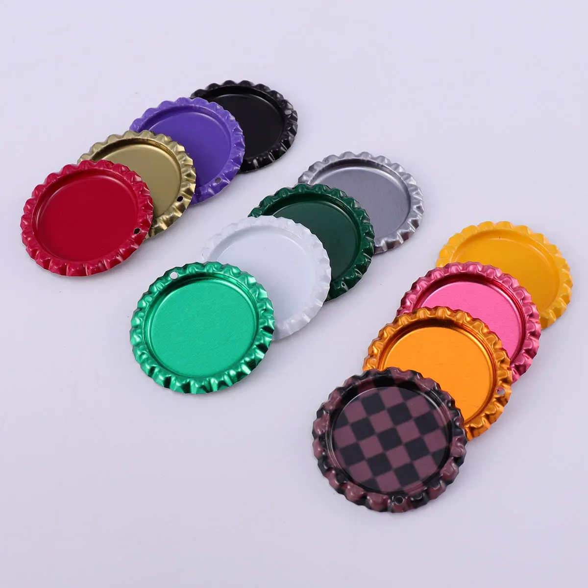 

50 Pcs Cap Jewelry Flat Beer Cap Making Kit Beer Caps Photo Pendant Set Craft Photo Pendant Set Projects Supplies