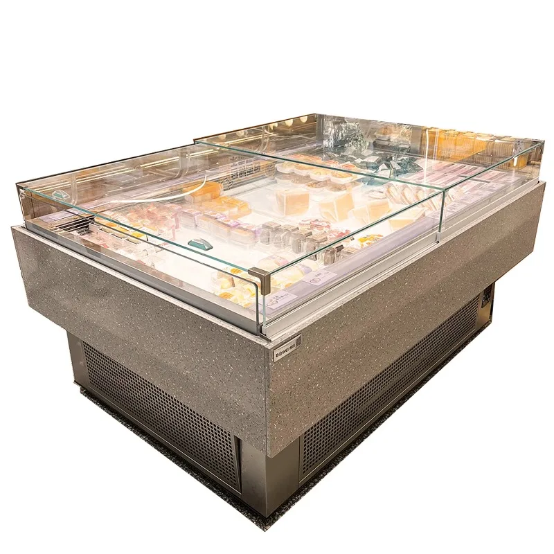 

Customized Horizontal Open Type Sandwich Display showcase Cake Refrigerator showcase Display Freezer Bakery Display Cabinet.