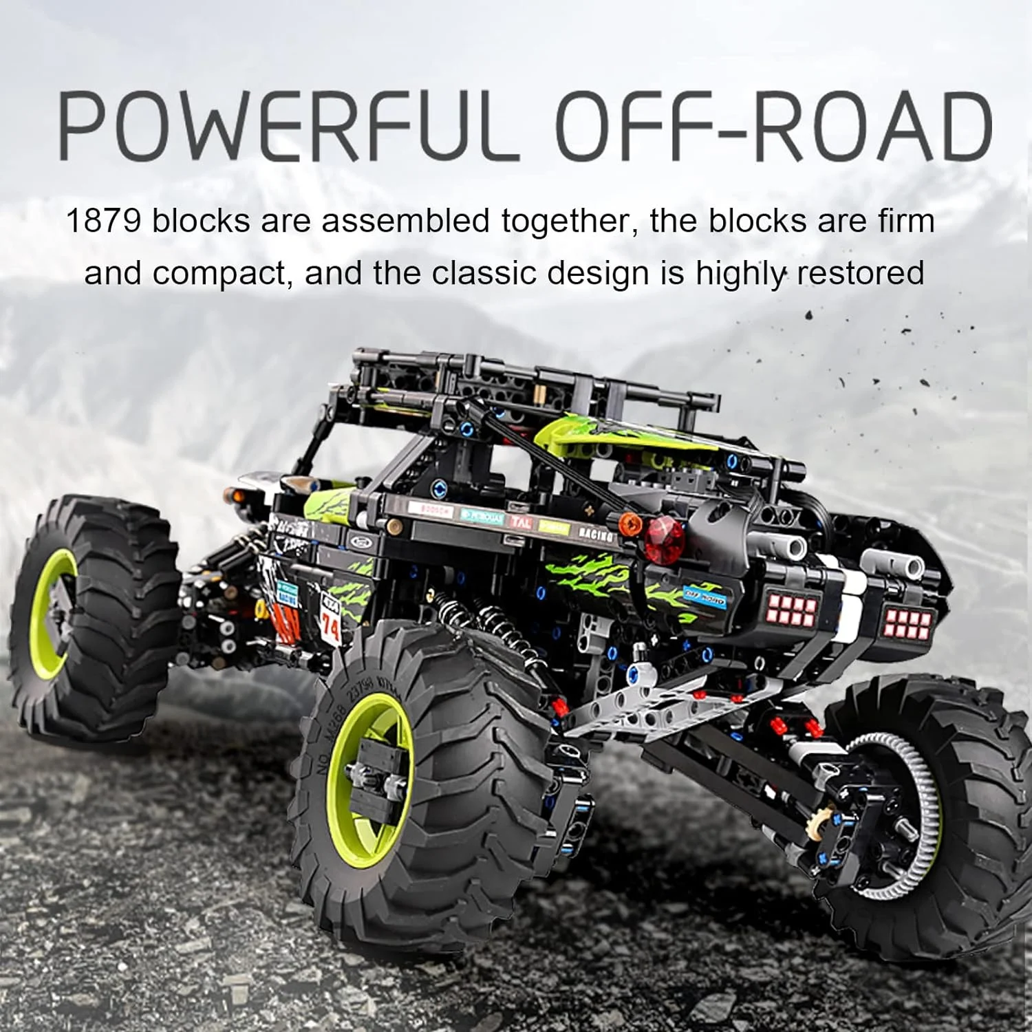 Mold King 18002 RC Альпинистский автомобиль Наборы MOC Строительные блоки 4X4 Внедорожный грузовик Наборы моделей Стержень Автомобиль с дистанционным управлением Игрушки 1879 шт.