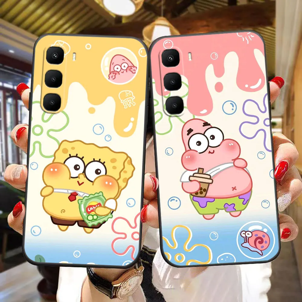 Funda de teléfono S-SpongeBob P-Patrick Star para Infinix HOT 70 60 50 10 11 12 12I 20I 20S 30 30I ZERO 20 30 40