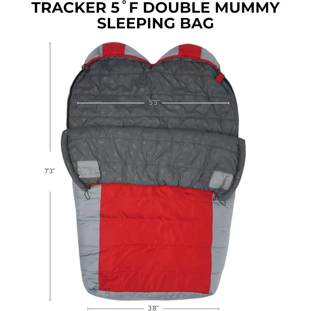 20 Degree and 5 Degree Sleeping Bags; Lightweight, Warm Mummy Sleeping Bag, Camping, Backpacking, Hiking