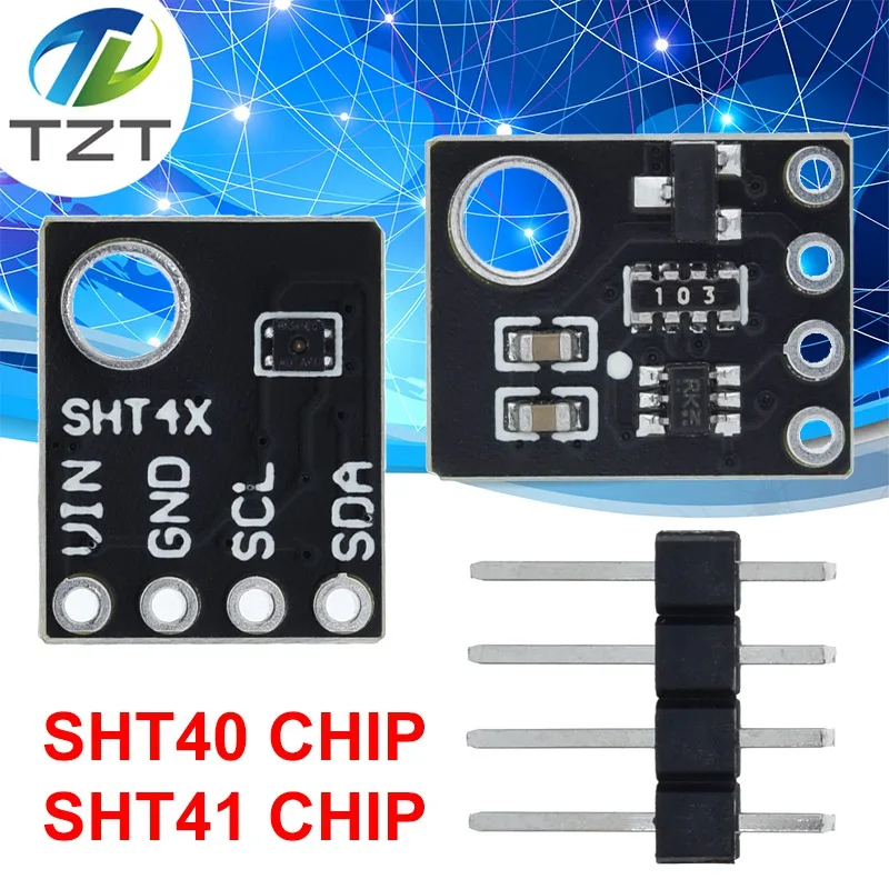 TZT SHT40 SHT41 Temperature And Humidity Sensor IIC Interface Module Breakout Weather for Arduino