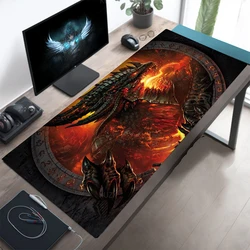 Große Spiele xxl Mauspad Schreibtisch matte Phoenix Feuer Vogel Drachen Anime Mauspad Computer Gamer Mauspad Home Office Geschenk PC Zubehör