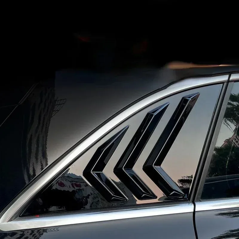 For Mercedes Benz GLC X253 2015-2022 ABS Black Car Rear Window Triangle Blinds Deflector Trim Exterior Car Accessories