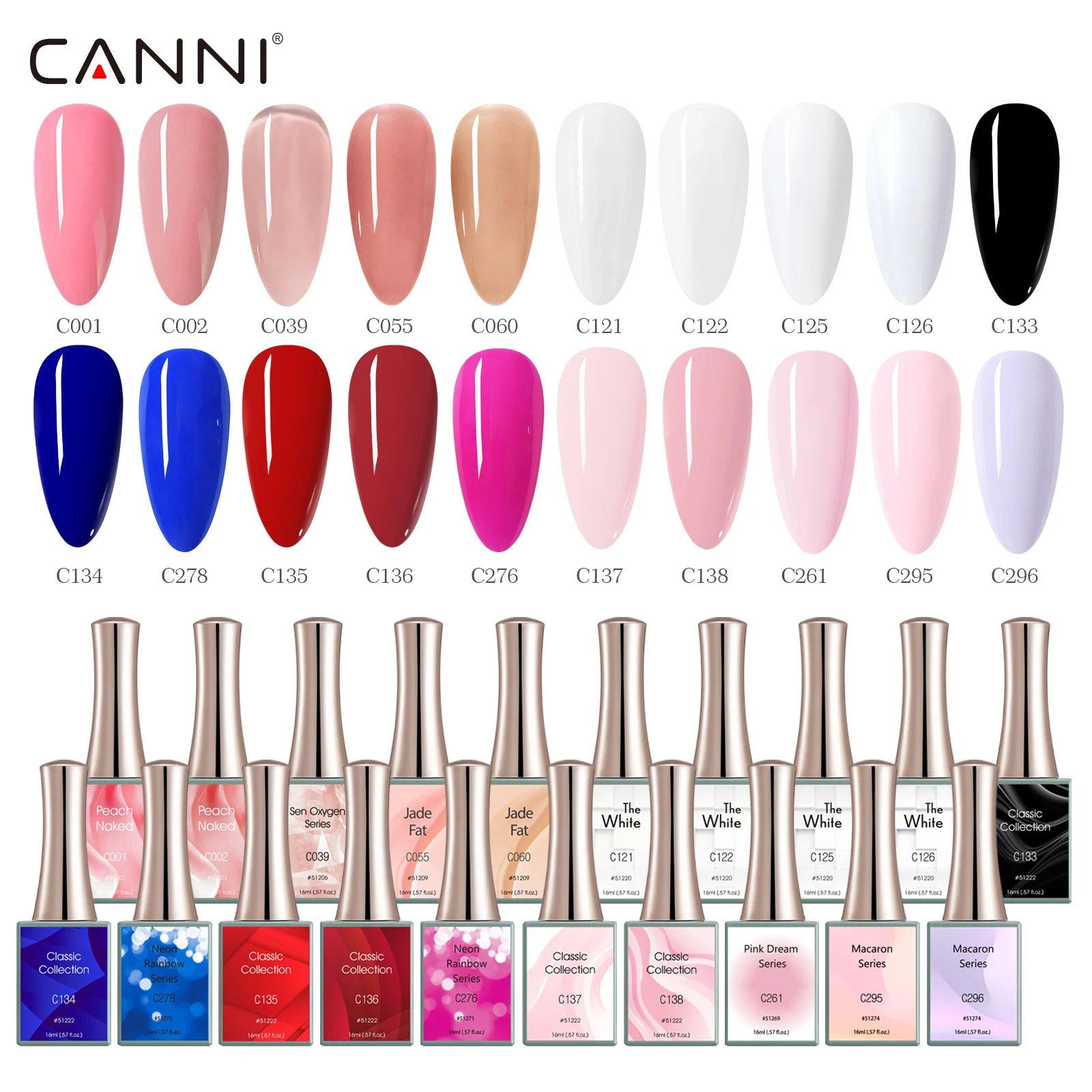 

CANNI TPO FREE HEMA FREE Гель-лак для ногтей Новогодний Красный Гель-лак для ногтей с полным покрытием Белый телесный желейный розовый цвет Гель для ногтей 16 мл