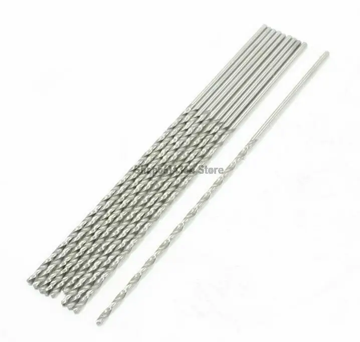 10 x High Speed Steel Twist Drilling Dia. 0.5mm 0.5*56 0.5*80 0.5*100mm