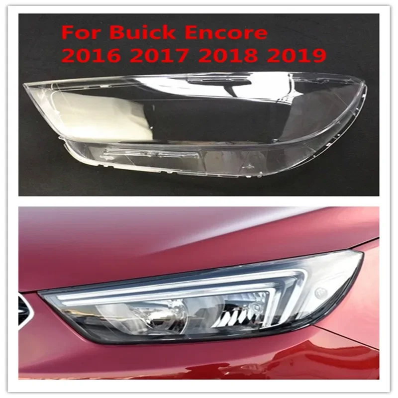 HTTCY  For Buick Encore 2016 2017 2018 2019 front Car Headlight Cover Lens Shell Lampcover Lampshade Headlamp Light mask