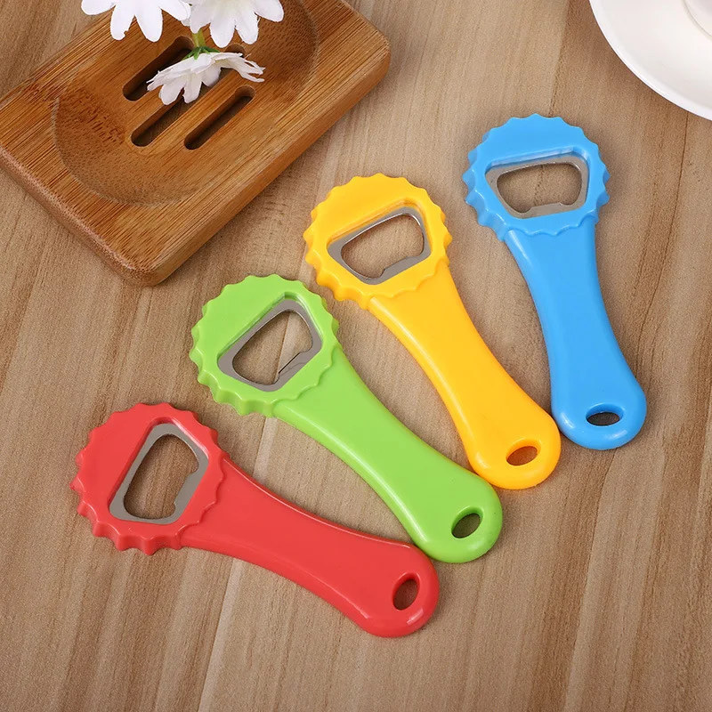 

Plastic beer bottle opener serrated cap bottle opener ABS candy-colored wine set