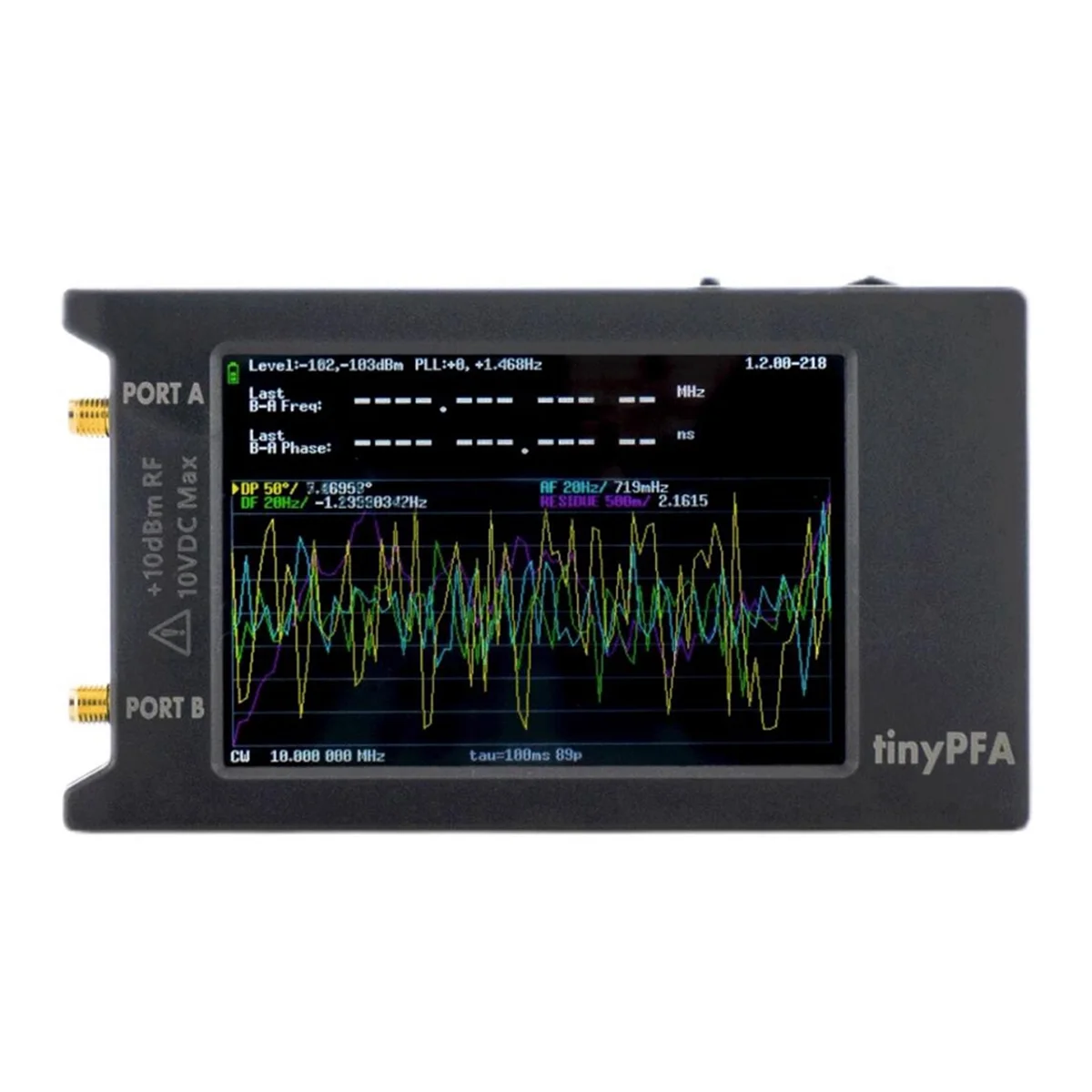 TinyPFA-Dernier Testeur d'Analyseur de Phase Morte Portable, 1M -300 MHz + Écran Tactile LCD 4 Pouces + Support de Batterie et de Boîte TimeLab