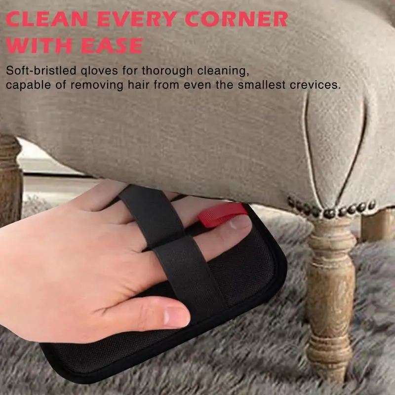 قفازات العناية بالكلاب قابلة لإعادة الاستخدام قطعتين قفازات إزالة ثابتة إكسسوارات الحيوانات الأليفة لتنظيف الأثاث والأصدقاء مستخدمي المنزل والأسرة