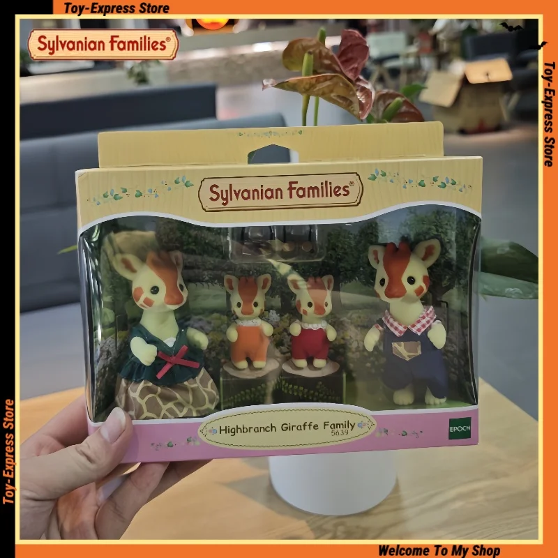 Sylvanian Families Accessoires Calico Critters Meisjes Kinderspeelgoed Miniatuur Anime Pop Kinderspeelgoed High Branch Giraffe Familie