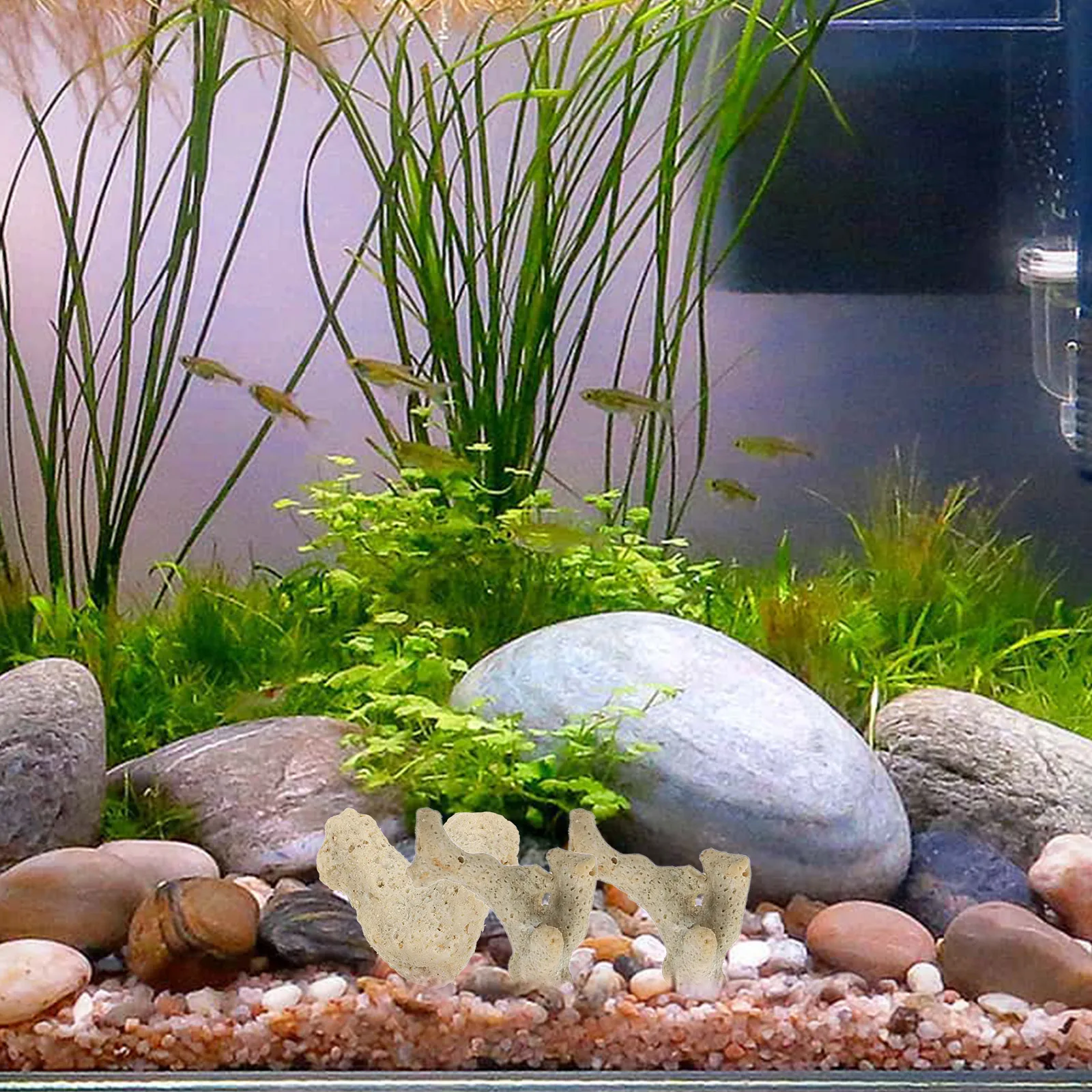 

Crushed Coral for Freshwater Aquarium Fish Tank Decoration Volcanic Small Decorations