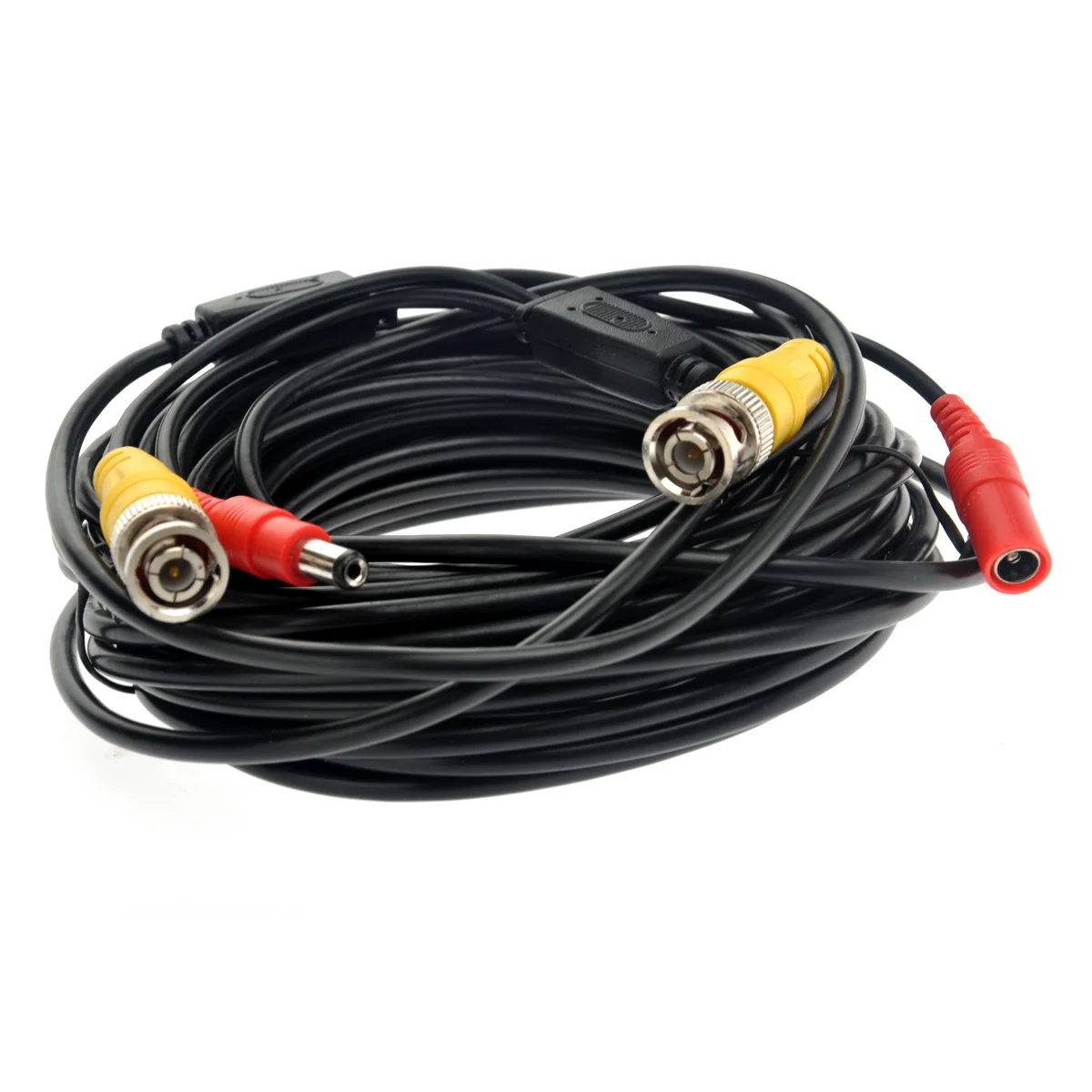 

10M Professional BNC Video and DC Power Supply Extension Cable Cord for DVR CCTV Camera Monitor (Black)