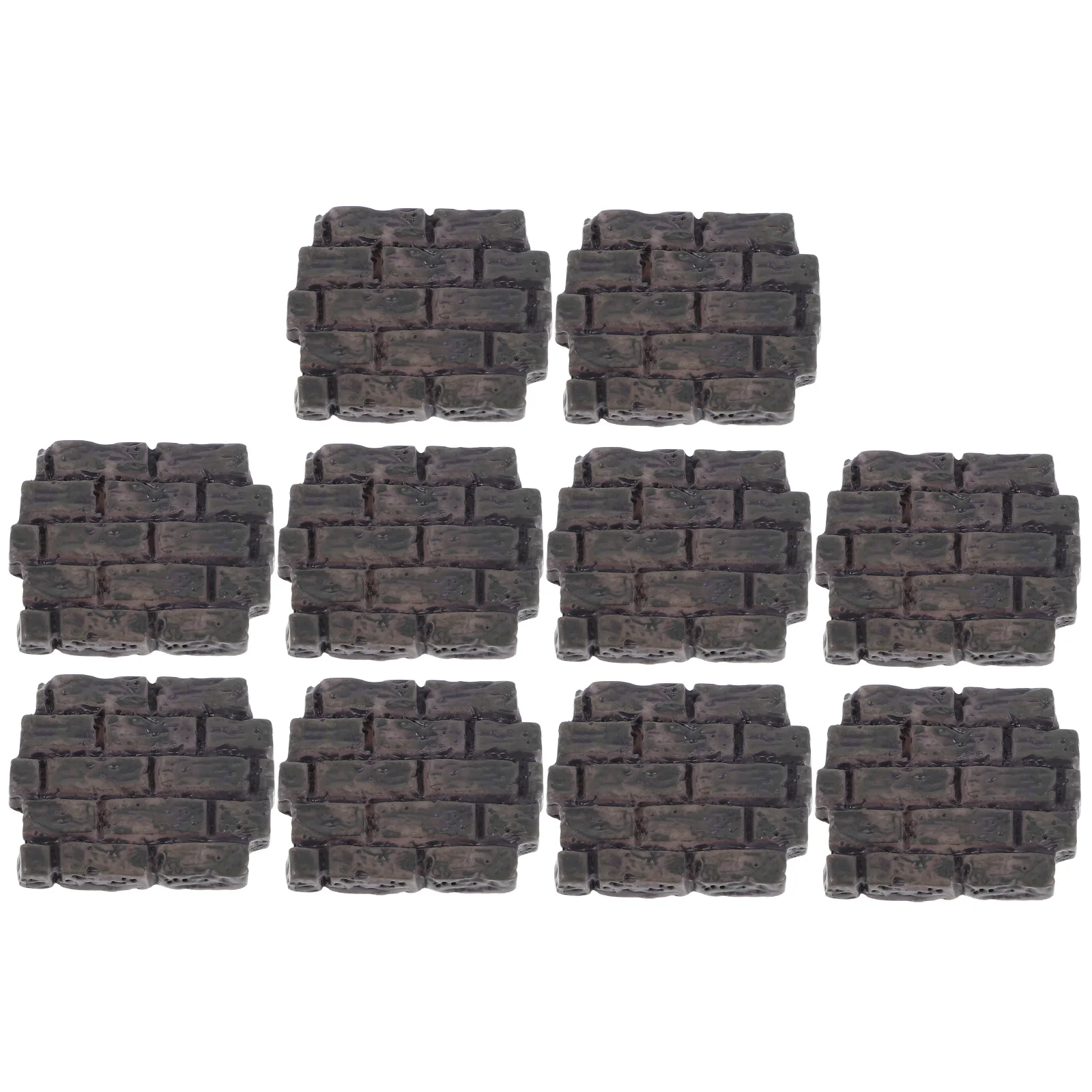 10 шт. миниатюрные имитационные кирпичи, реалистичные винтажные настенные кирпичи для рукоделия, архитектурные строительные принадлежности, сказочный сад