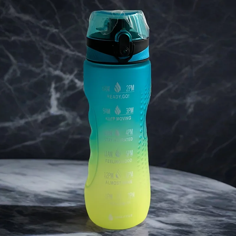1 قطعة 750 مللي زجاجة مياه رياضية منبثقة بيد واحدة في الهواء الطلق كوب ماء بلاستيكي للفتيات زجاجة شرب