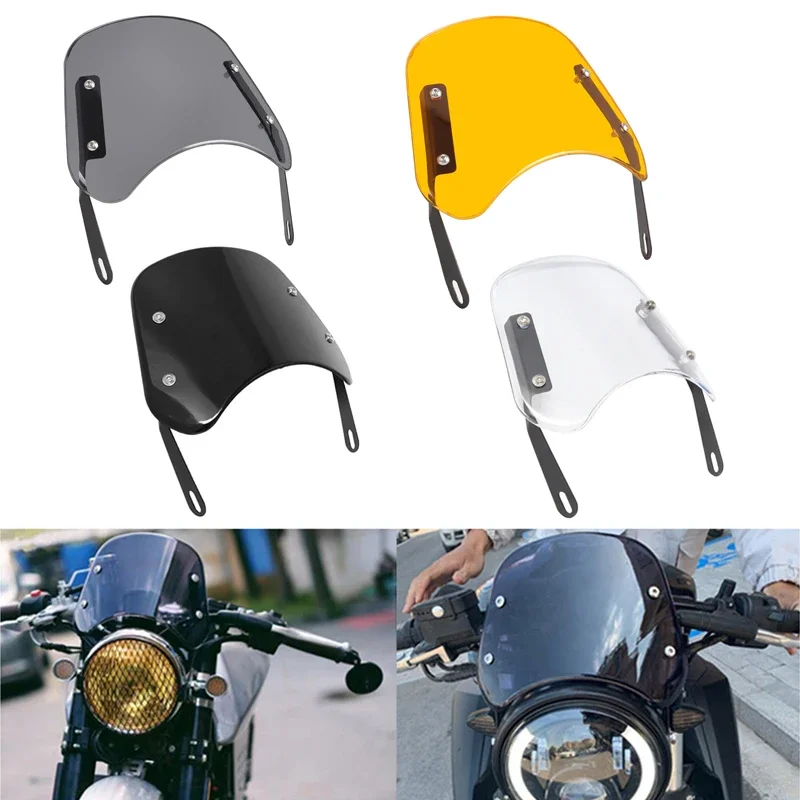 Uniwersalny motocykl 6.5 "-9.45" reflektor szyba przednia deflektor wiatrowy szyba przednia uniwersalny dla Harley Honda Yamaha Kawasaki Suzuki