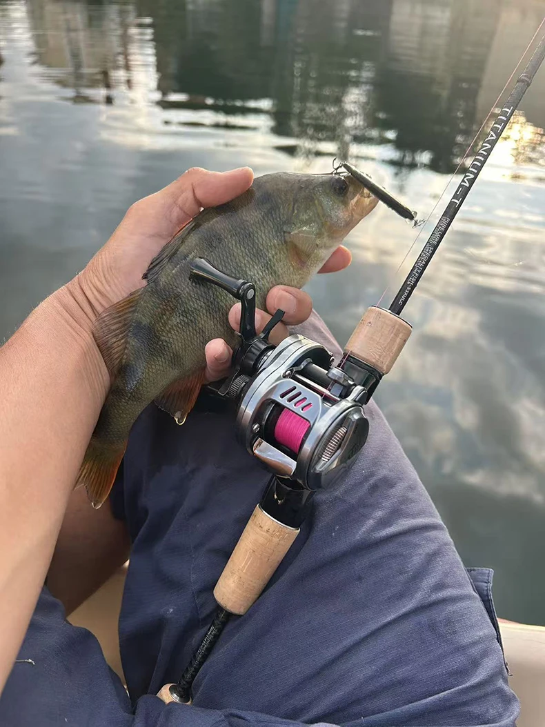 Leydun Lysop Baitcasting-Rollen 7,6:1 Übersetzungsverhältnis 125 g Ultraleicht 4,5 kg Drag Power Baitcasting Angelrolle Baitcaster Tackle – Detail 2