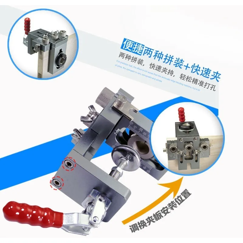 3 In 1 Quick Clamp Puncher Woodworking 2 In 1 Hole Opener Dowel Drilling Locator For Panel Furniture Round Tenon