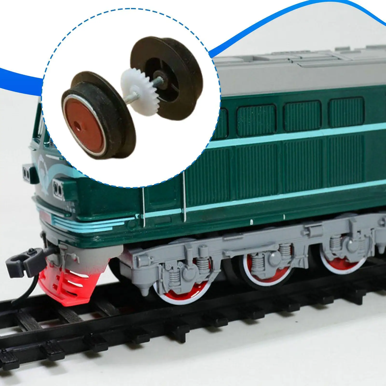 Wheels for Model Train 0.87inch Inner Width Spare Parts for 2.4cm Gauge Tracks Sturdy Maintenance Easily Install Accessories