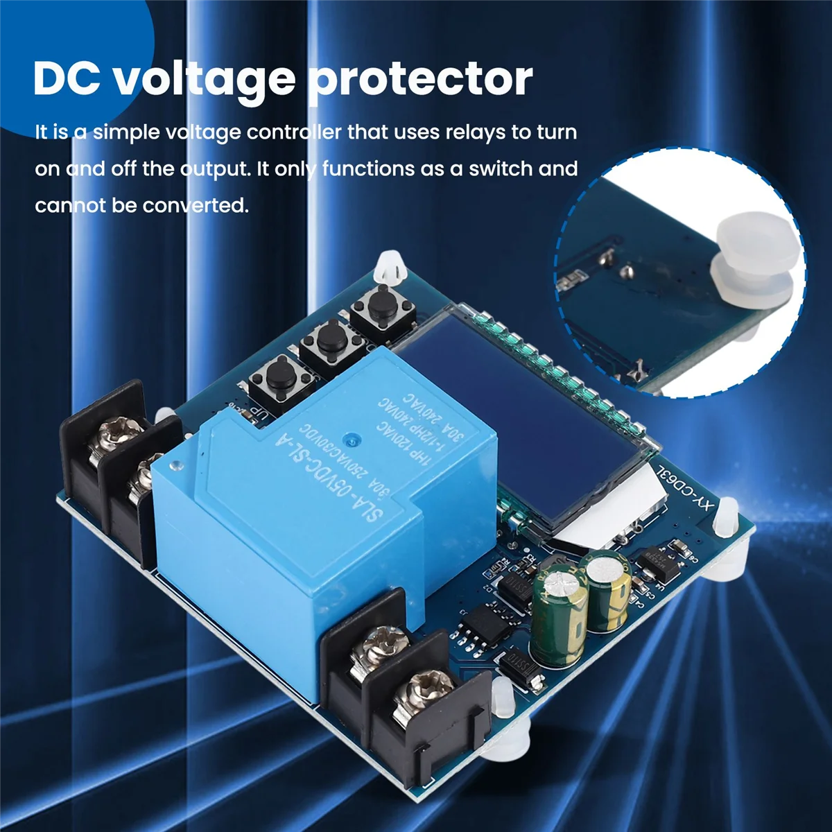 DC6-60V 30A Storage Battery Charging Control Module Protection Board Charger Time Switch LCD Display XY-CD63L-AB01