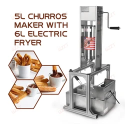 GZZT TV5L Spanish Churros 5L Maker Commercial Manual Churros Machine With 4 Nozzles Stainless Steel Heavy Duty