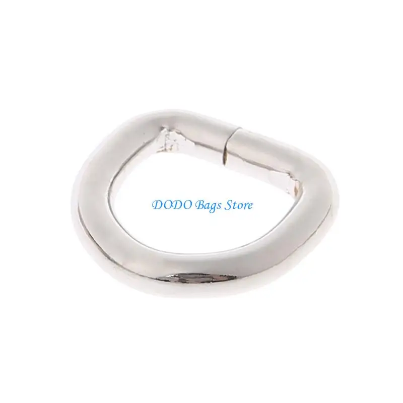 

E8FB 10pcs 15mm Metal Handbag Leather Bag Purse Strap Belt Web D Ring Buckle Clasp