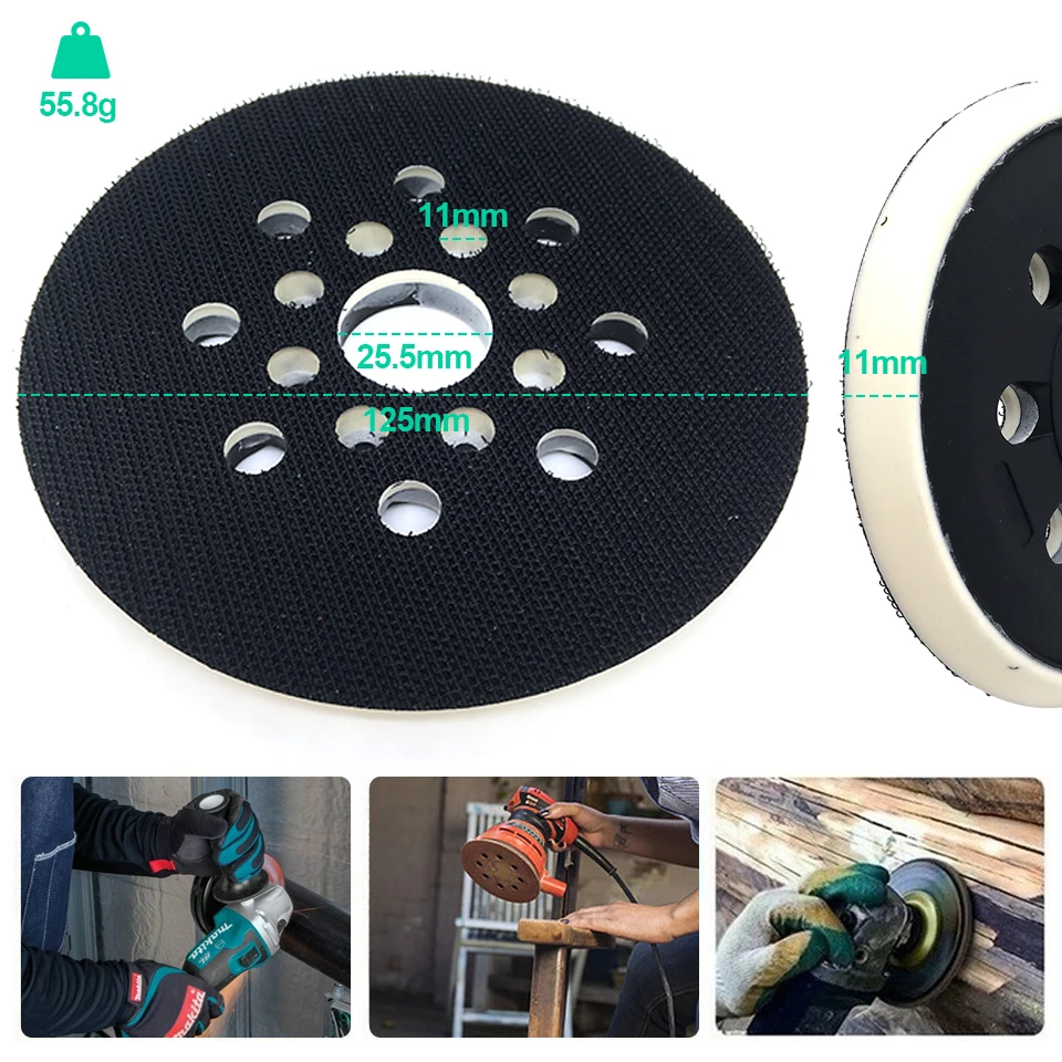 1pc Rubber Backing Pad Replace For Bosch GEX125-1AE GEX125-1A ROS10 ROS20VS GEX 125-1 A AE Random Orbital Sander Power Tool