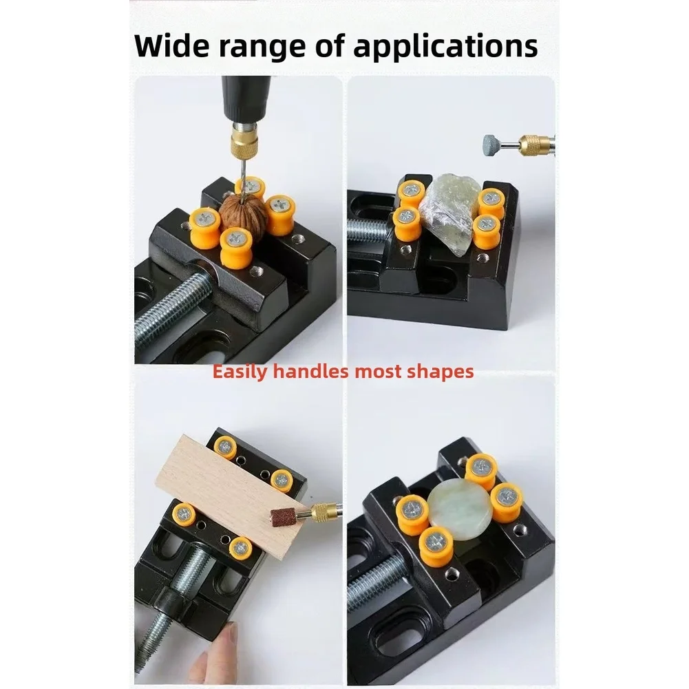 Aluminum Alloy For MINI Vise 57mm for DIY Craft Jewelry Making Projects Featuring 0-54mm Adjustable Clamp and 8 Screw Holes
