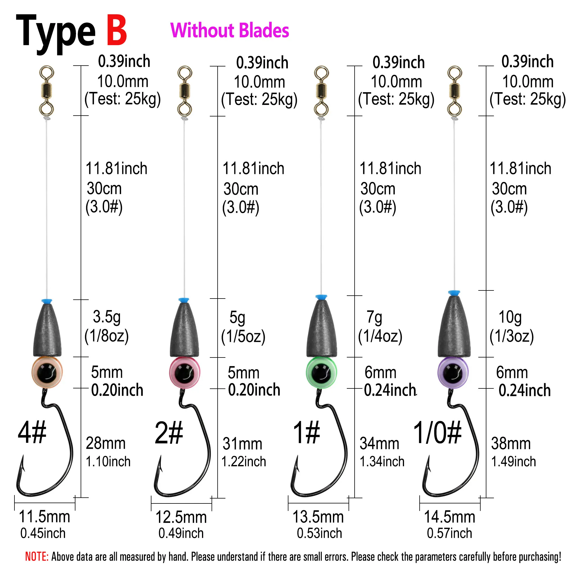 5 Stück/Set Texas Rig Set für Barsch-Angeln, Carolina Rig Kit, Angelzubehör, Fischhaken, Karpfenangeln, Haar-Rigs, Fertige Boilie-Köder – Detail 4