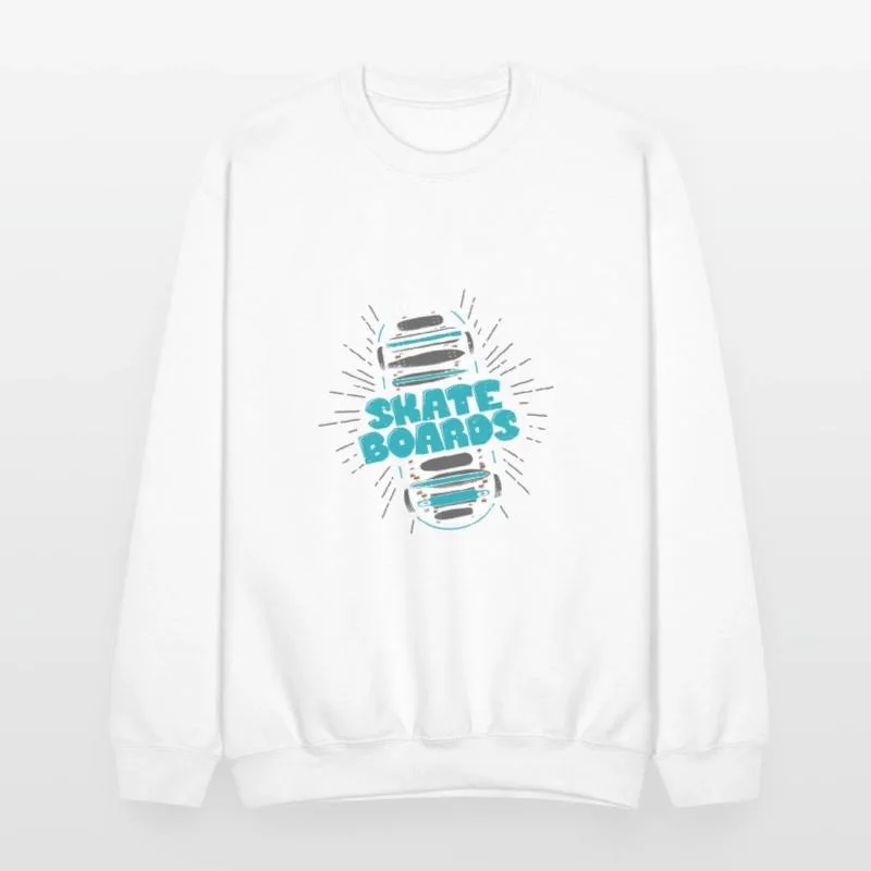 

Autumn and Winter Style Skate - Culture Sweatshirt, "SKATE BOARDS" Graphic for A Trendy and Dynamic Look