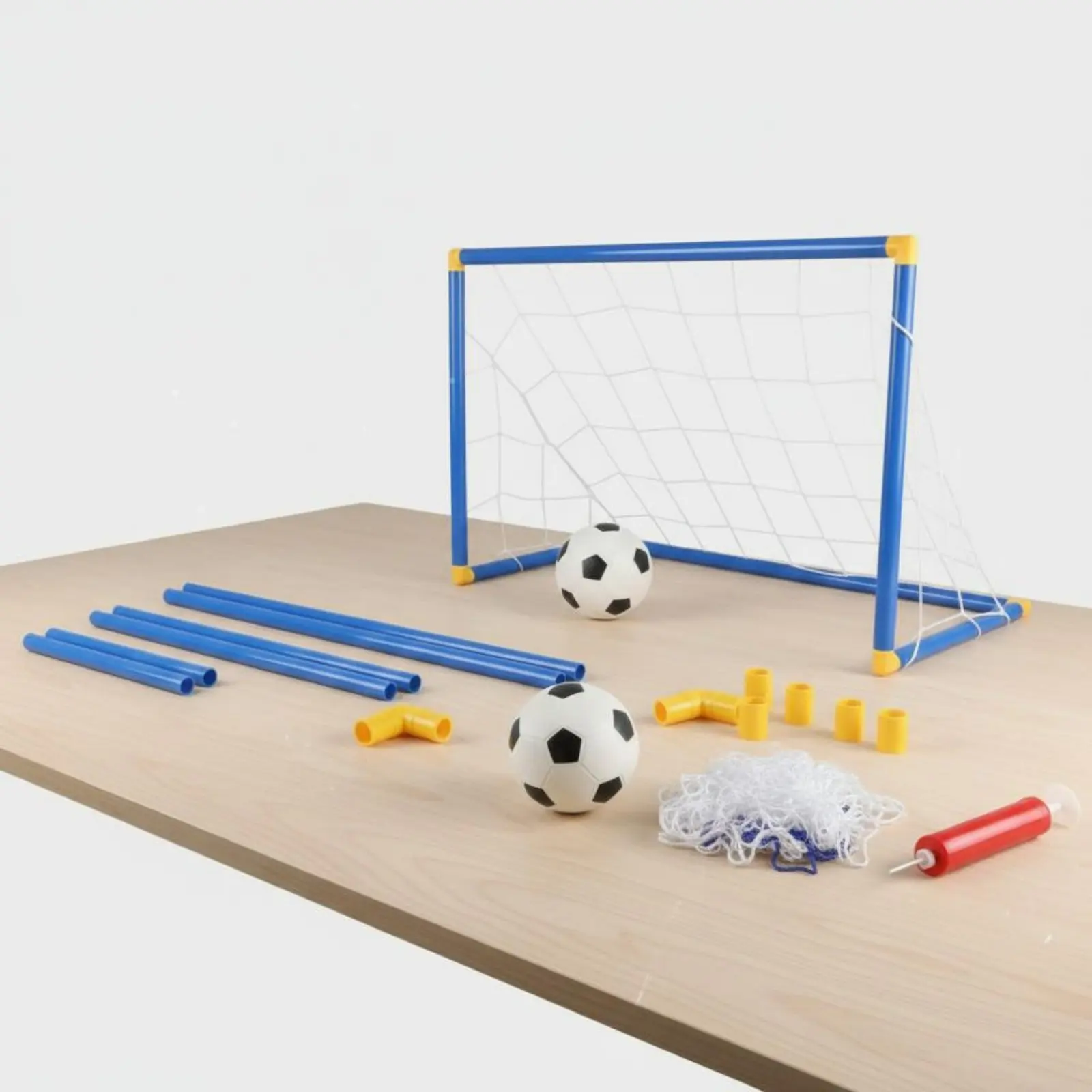 

Kids Futbol Net Set Stable Design Mini Futbol Net Frame Portable Sports Net Game Sphere and Pump Included for Backyard