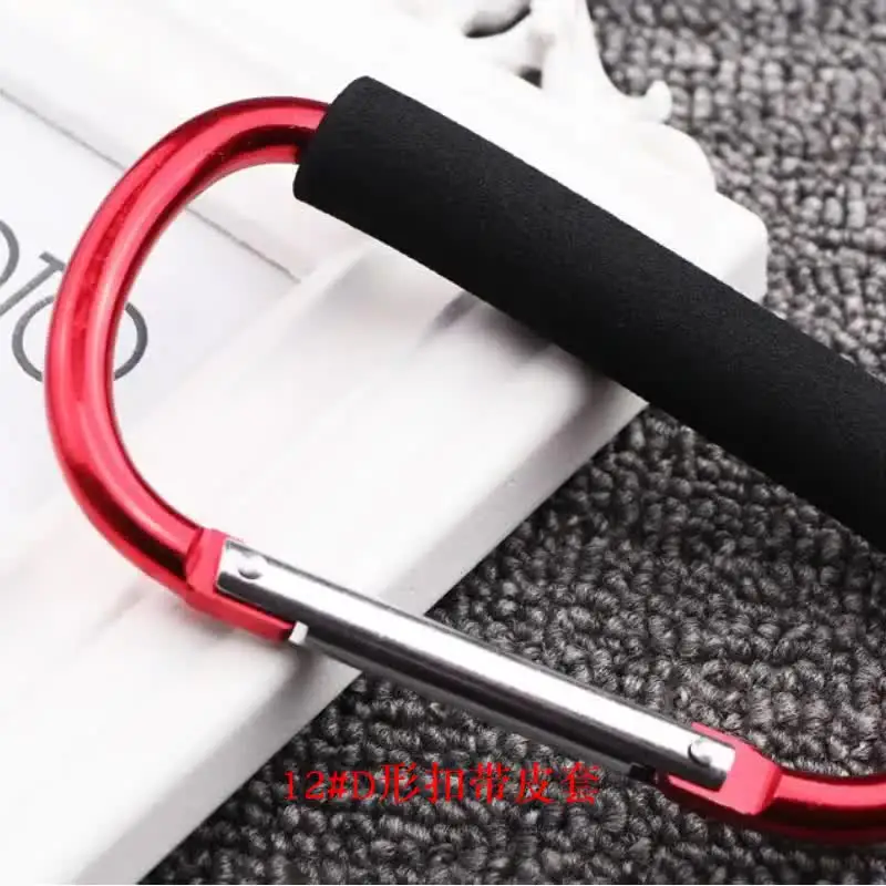 Large Carabiner Stroller Hooks Organizer Aluminum D Ring Spring Snap Keychain Clip Carry Handle for Hanging Purses Shopping Bags